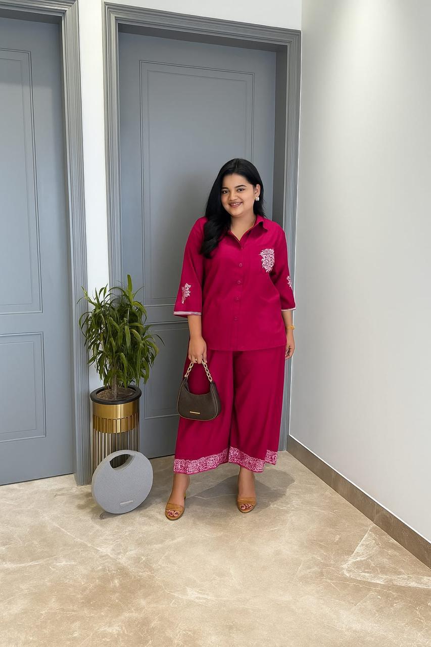 Rust Bloom Cotton Co-Ord Set