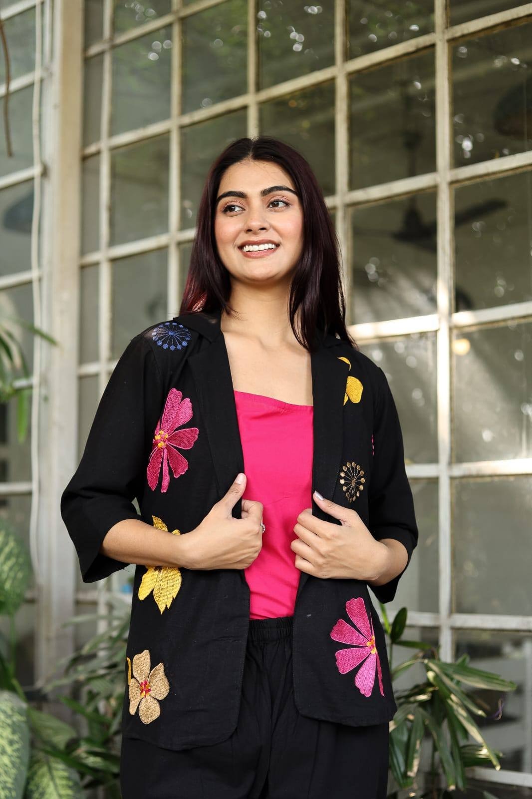 Floral Patchwork Cotton Flax Co-Ord Set