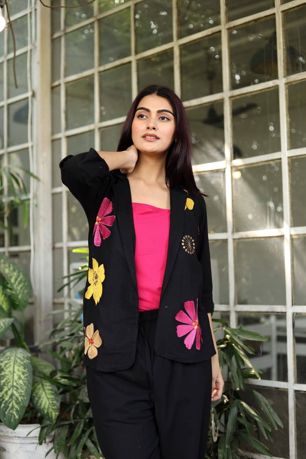 Floral Patchwork Cotton Flax Co-Ord Set