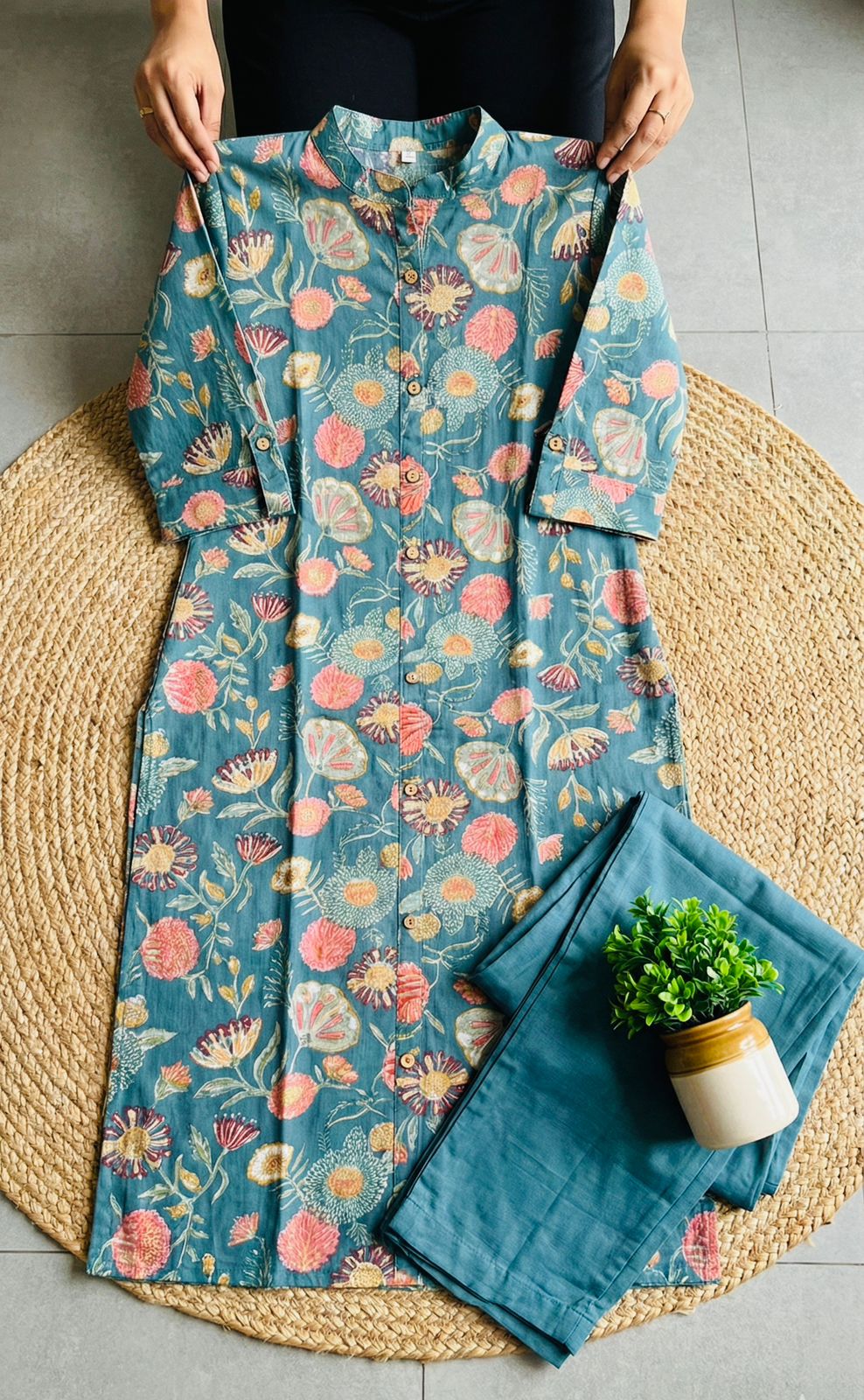 Pure Cotton Floral Co-Ord Set