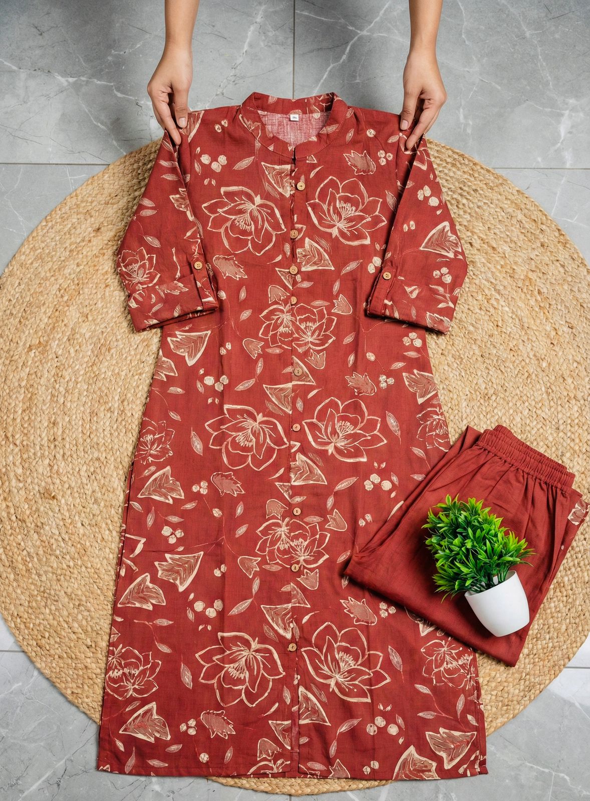 Pure Cotton Floral Co-Ord Set