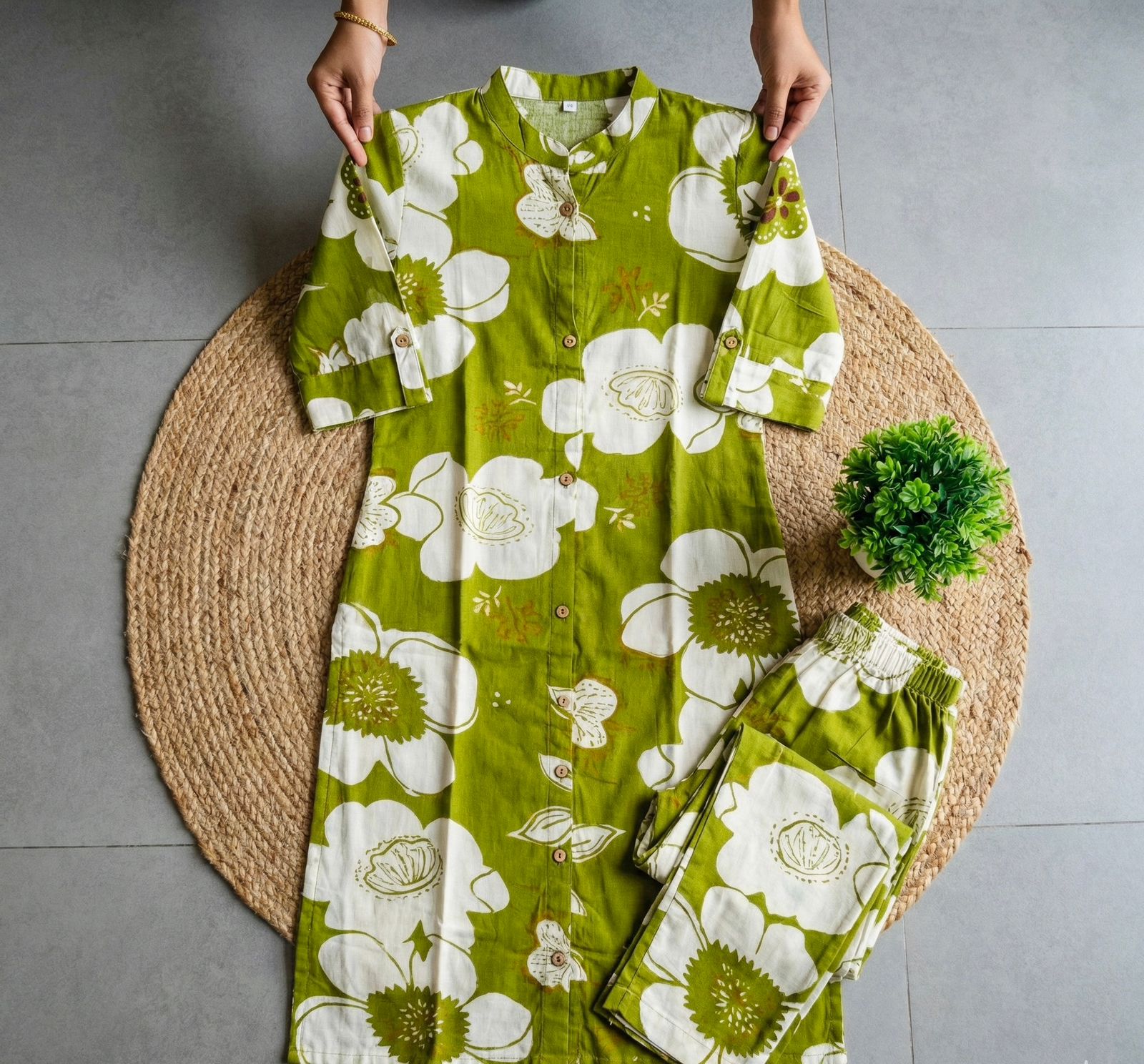 Pure Cotton Floral Co-Ord Set