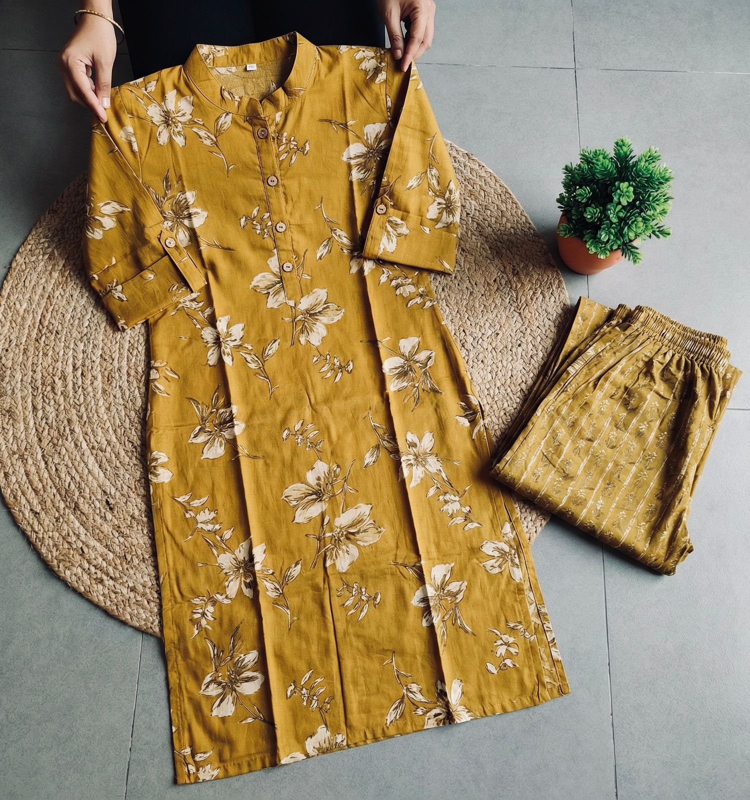 Pure Cotton Floral Co-Ord Set