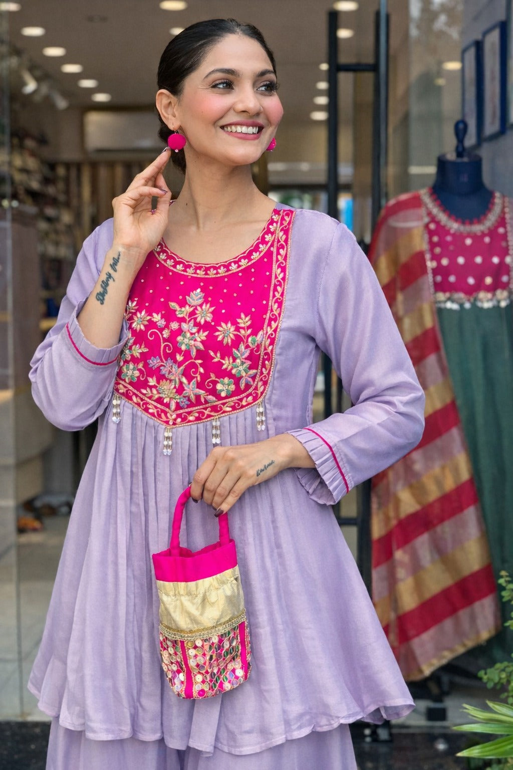 Gulnaar Bloom Sharara Set