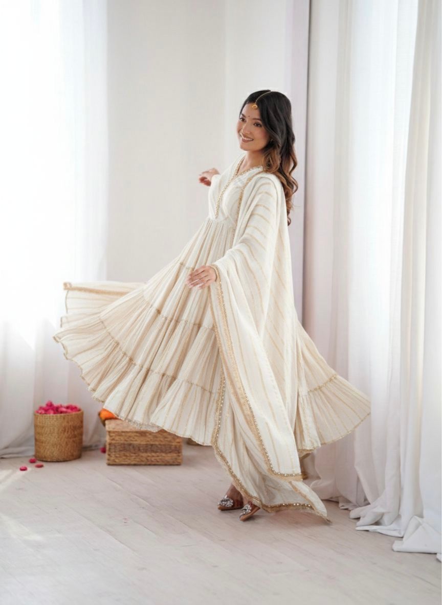 Aafreen Noor Ruffle Gown Set