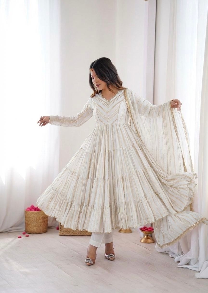 Aafreen Noor Ruffle Gown Set