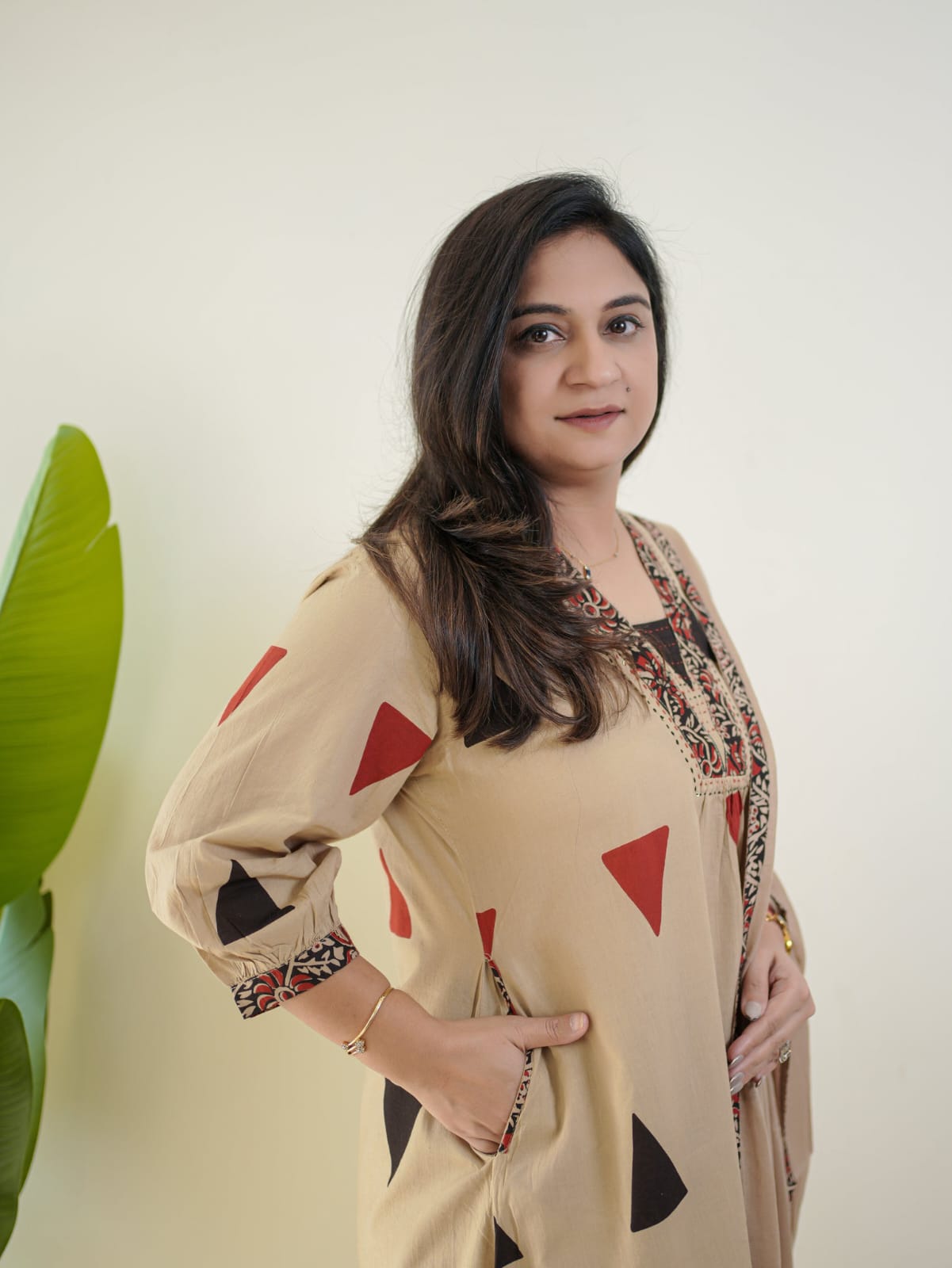 Kalamkari Triangle Pure Cotton Suit Set