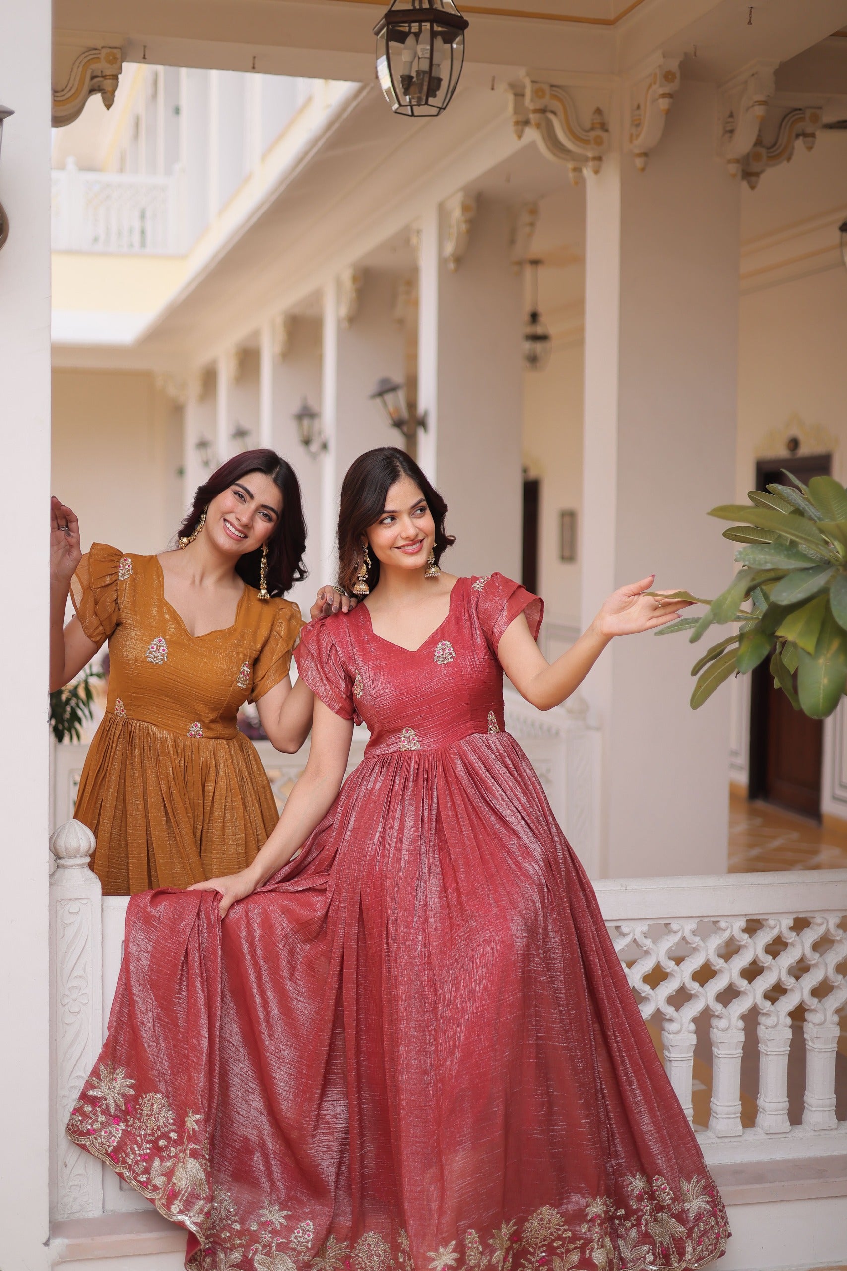Royal Garden Silver Crunchy Gown