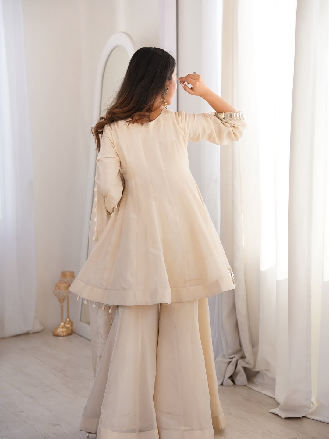 Mirror Kali Chinon Sharara Set