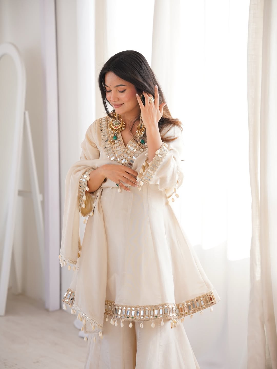Mirror Kali Chinon Sharara Set