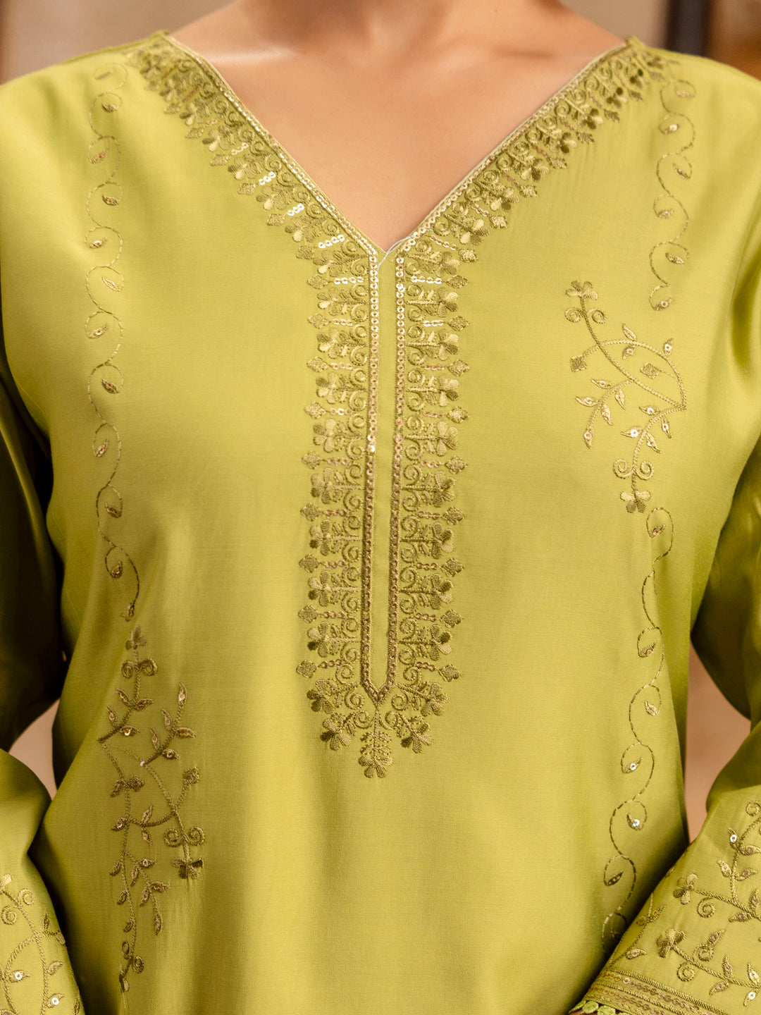 Silk Blend Kurta Pant Dupatta Set