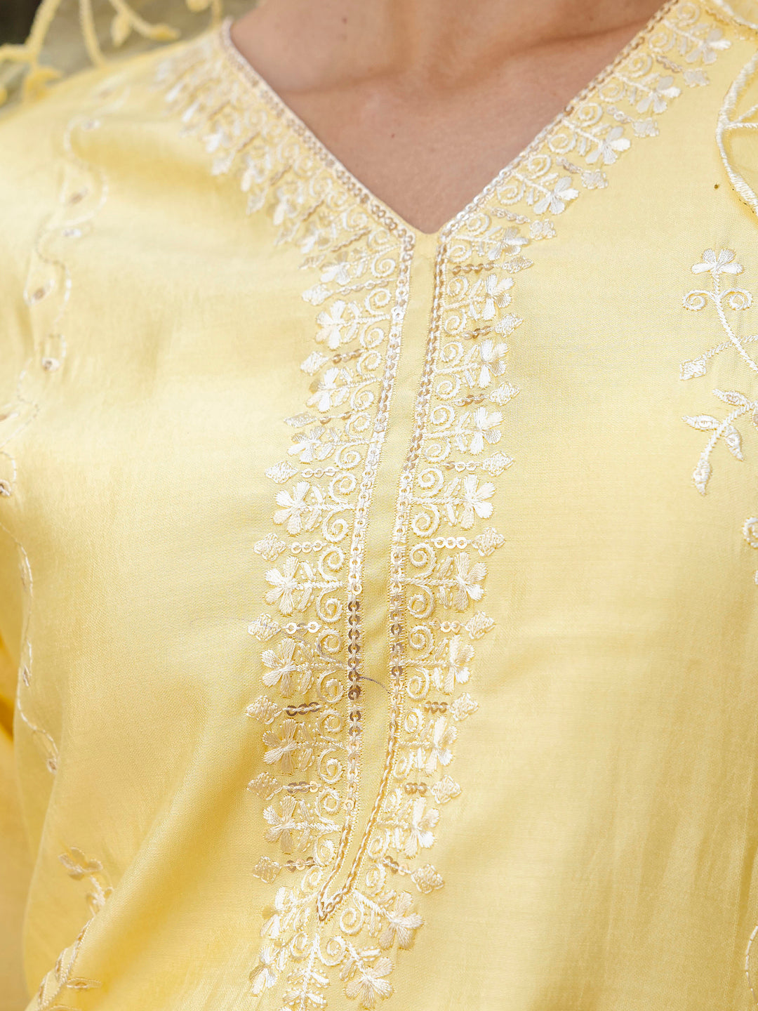Silk Blend Kurta Pant Dupatta Set