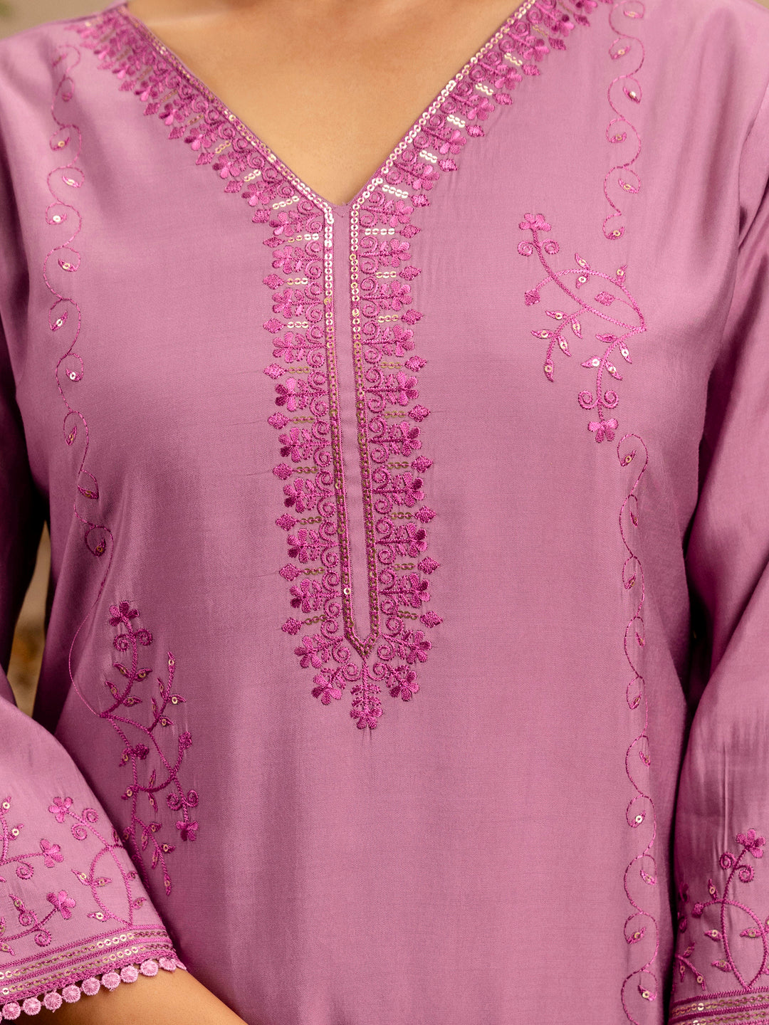Silk Blend Kurta Pant Dupatta Set