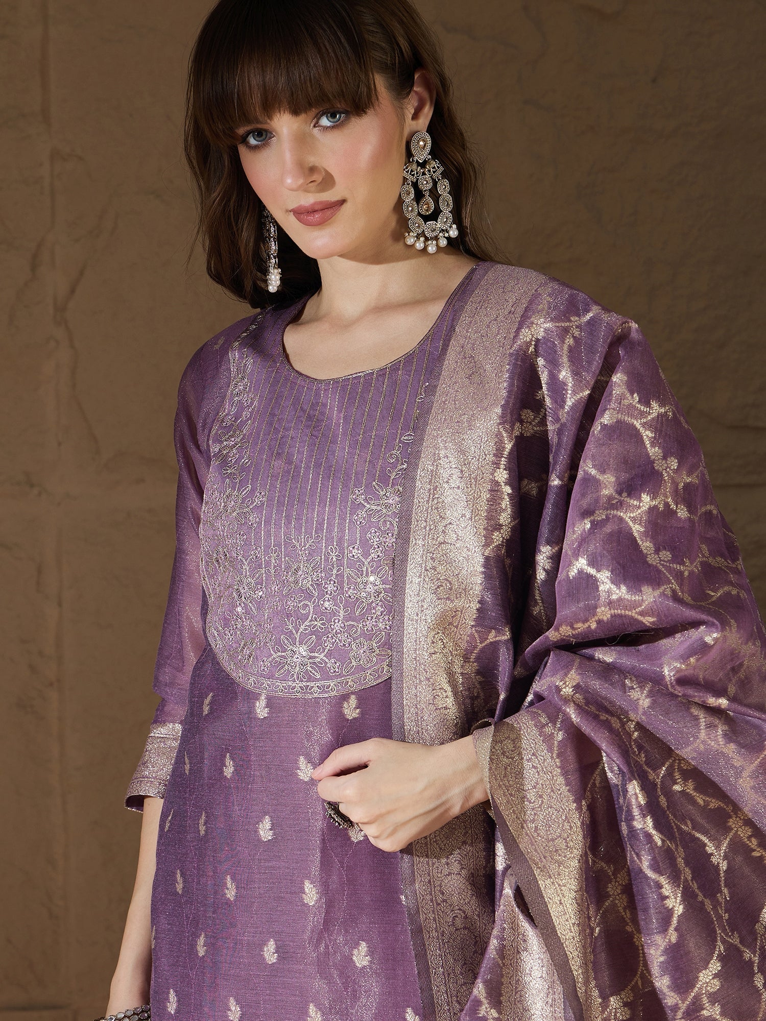 Majestic Weave Kurta Ensemble