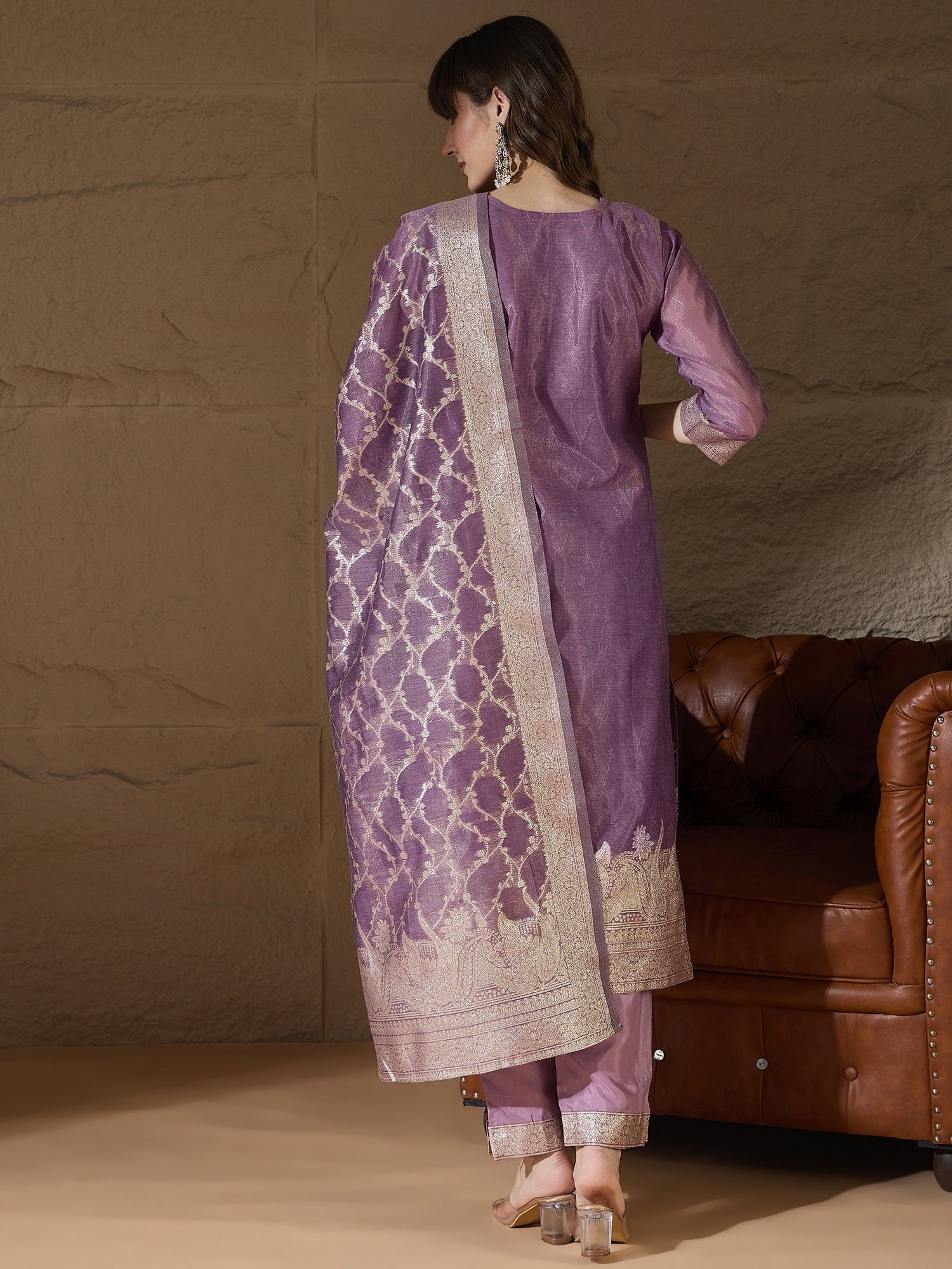 Majestic Weave Kurta Ensemble