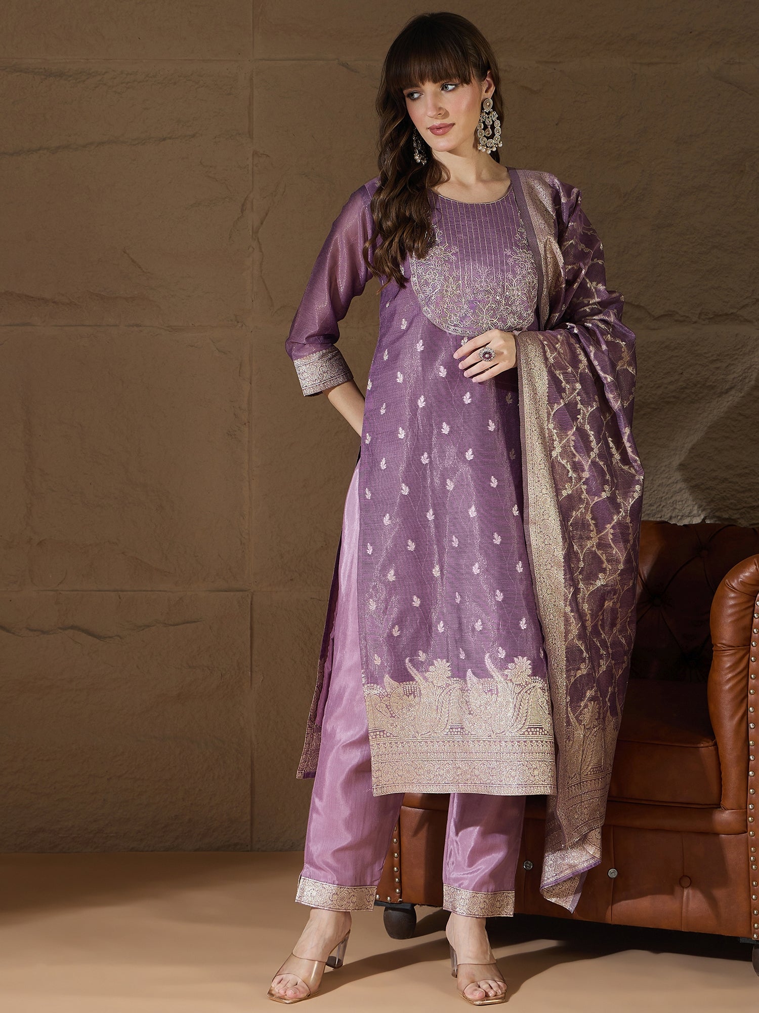 Majestic Weave Kurta Ensemble