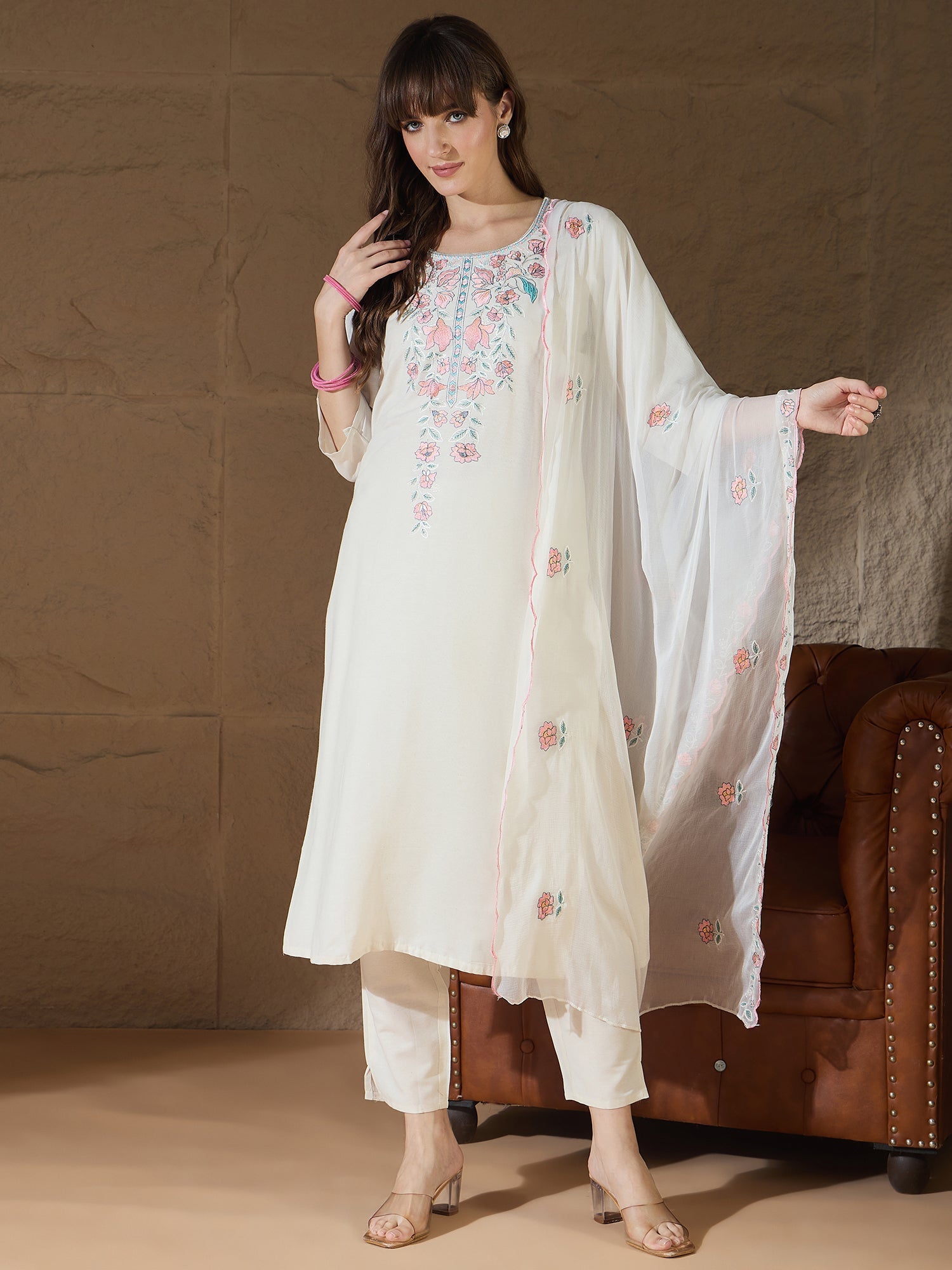 Radiant Threads Embroidered Ensemble