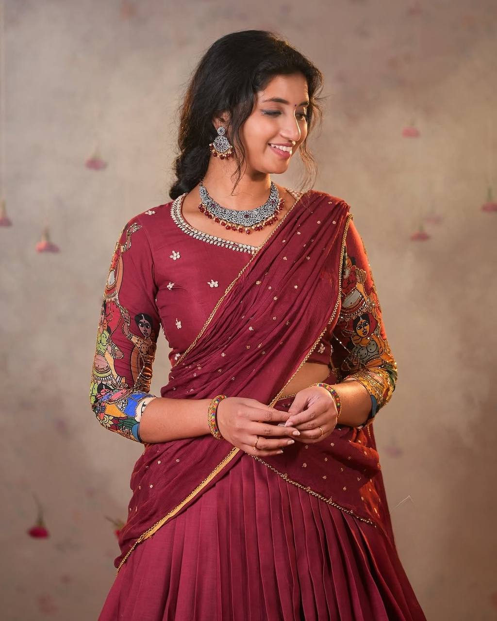 Mulberry Muse Kalamkari Heritage Lehenga Choli Set