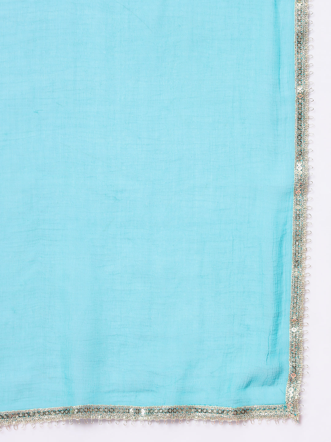 Embroidered Silk Straight Kurta With Trousers & Dupatta