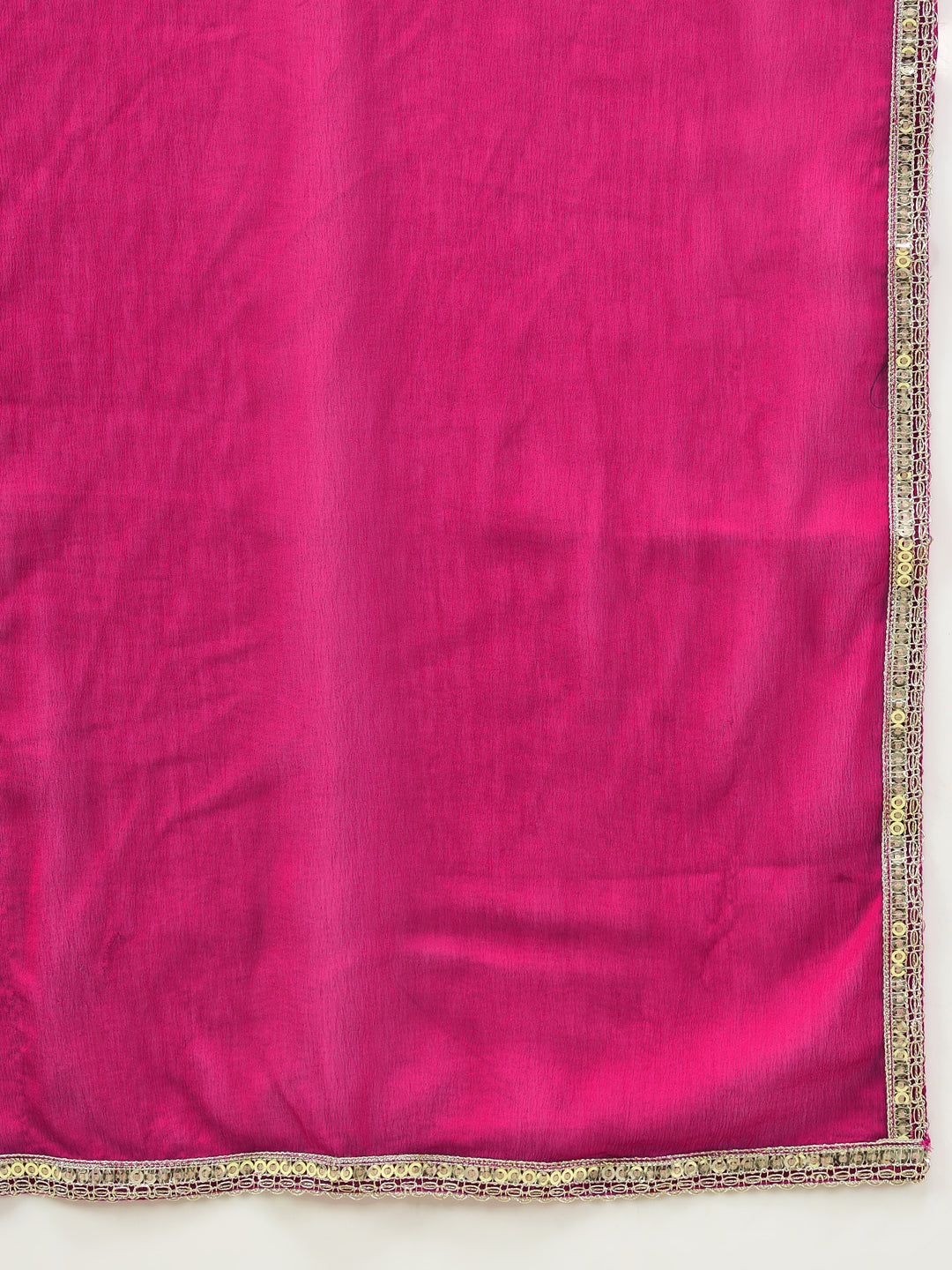 Embroidered Silk Straight Kurta With Trousers & Dupatta