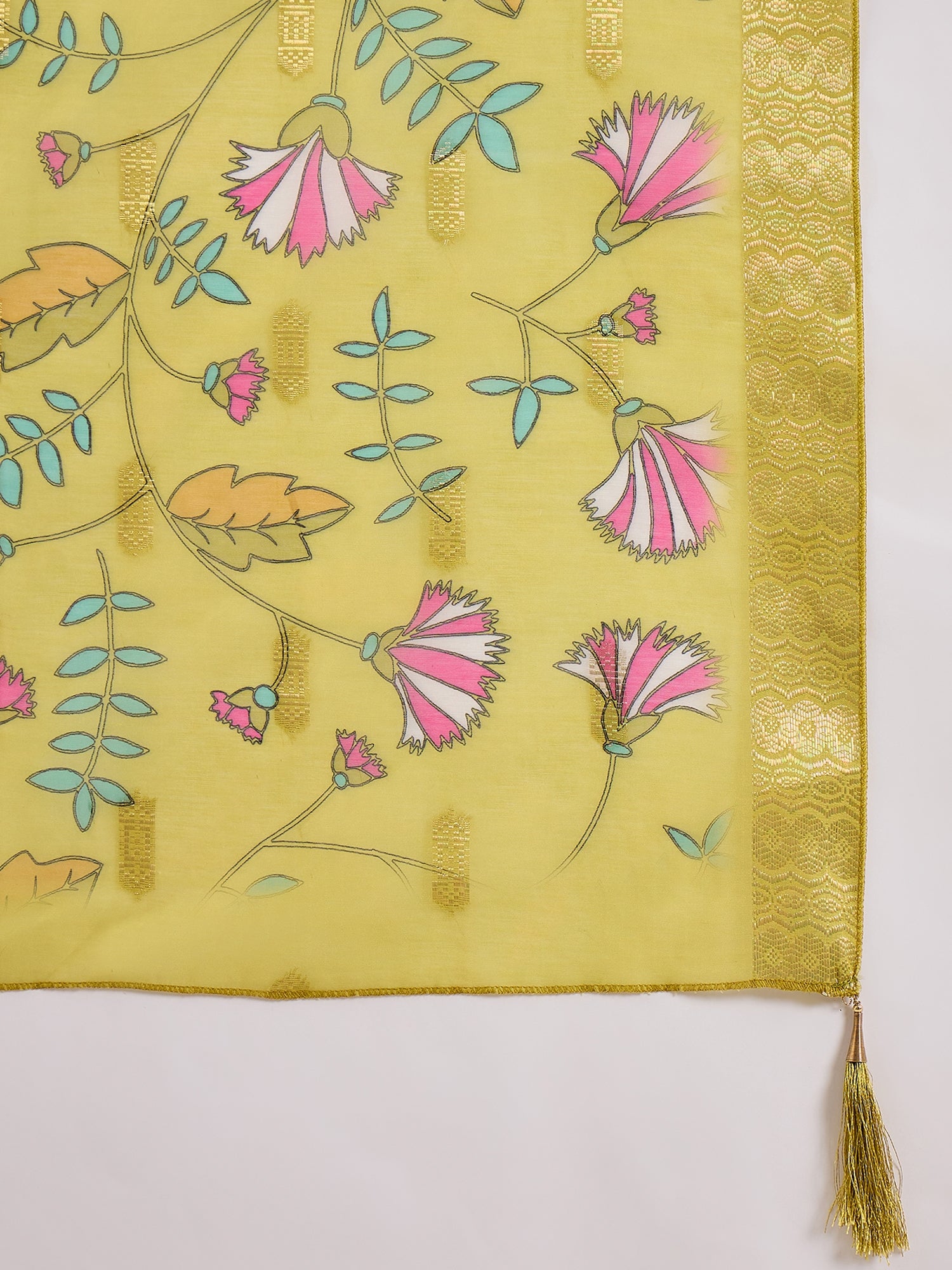 Women Kurta and Pant Dupatta Set Viscose Rayon Fabric with Embroidery Handwork