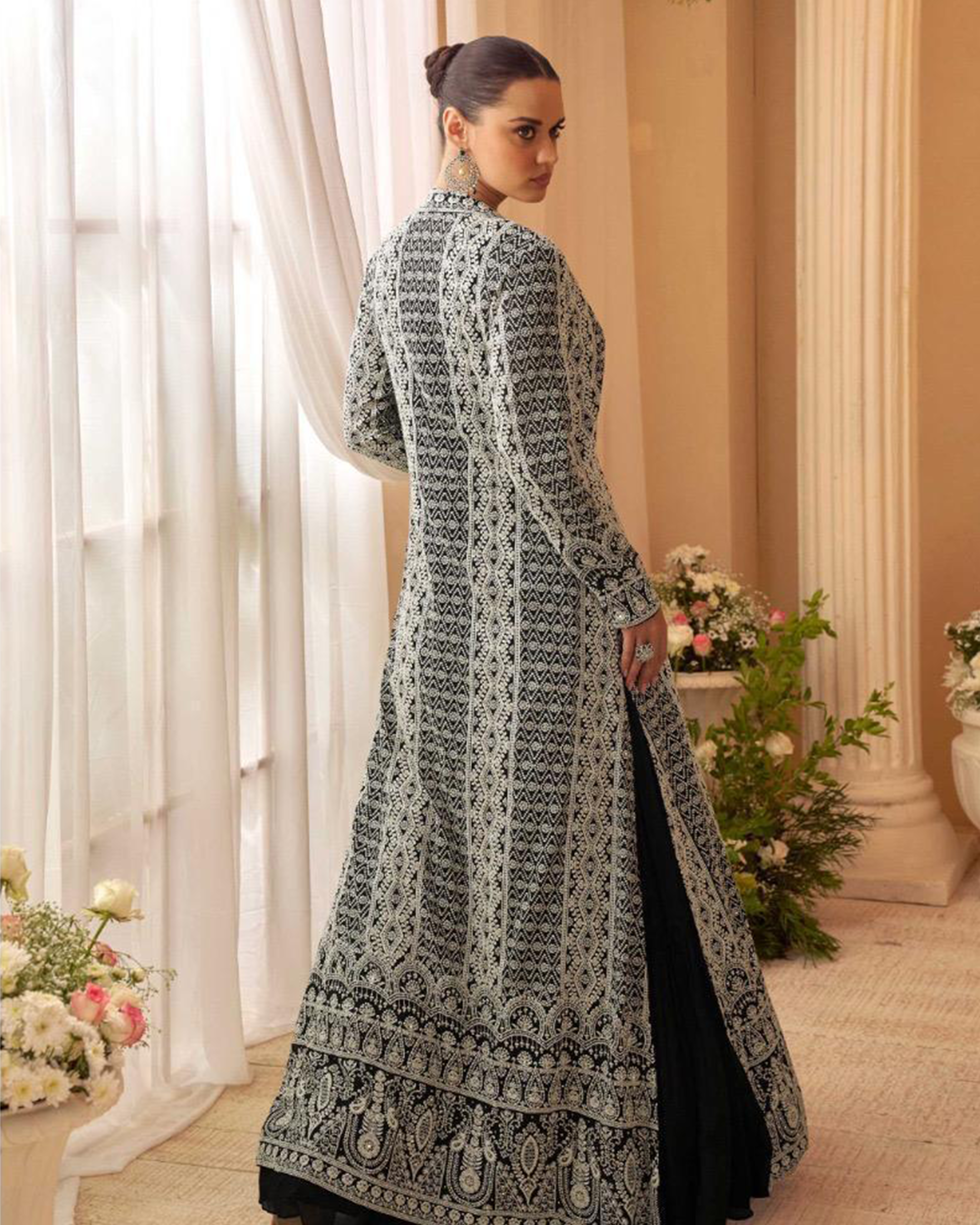 Midnight Muse Chinon Silk Anarkali