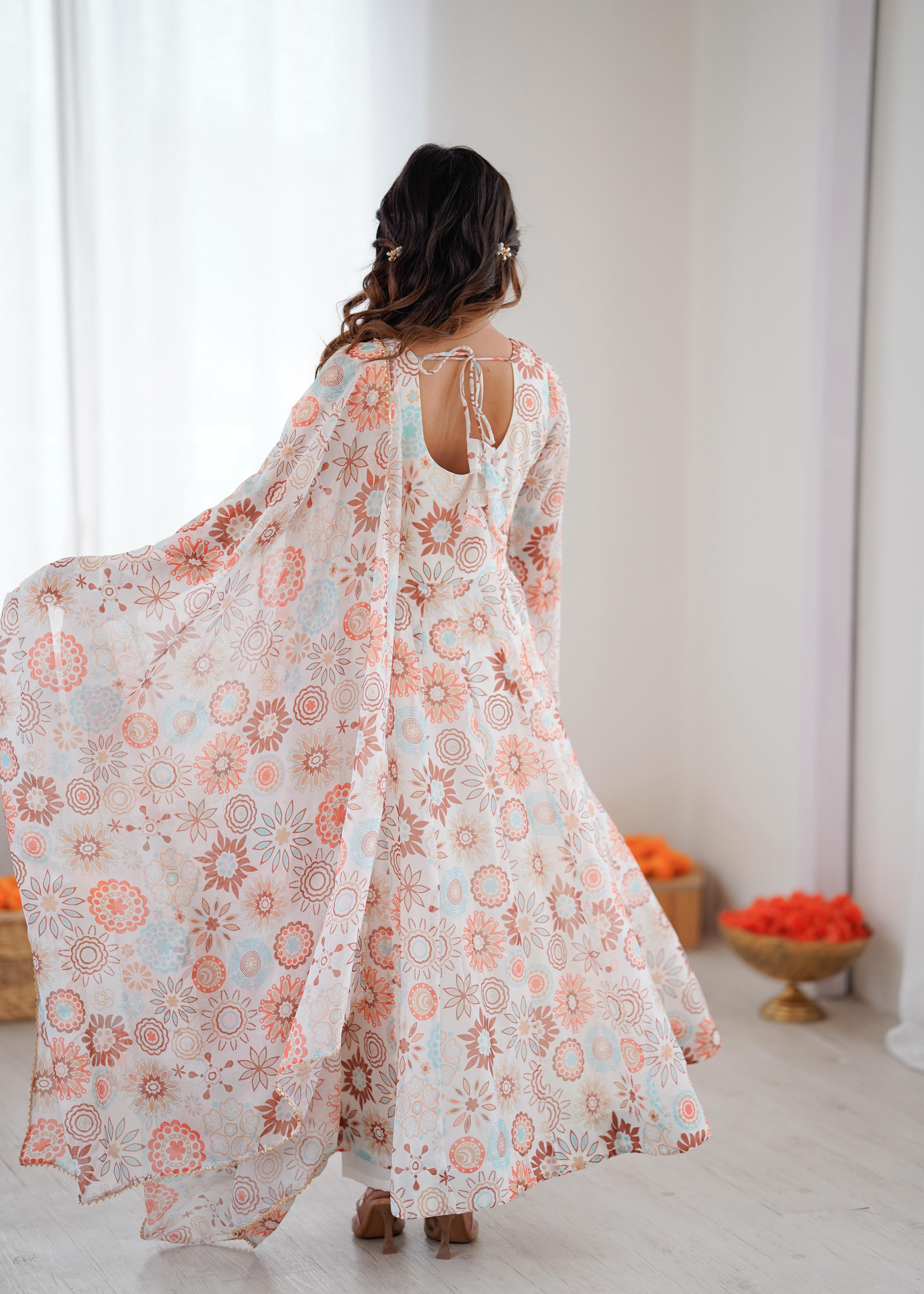 NEW SUNKISSED FLORAL PRINT KURTA PANT SET WITH DUPATTA