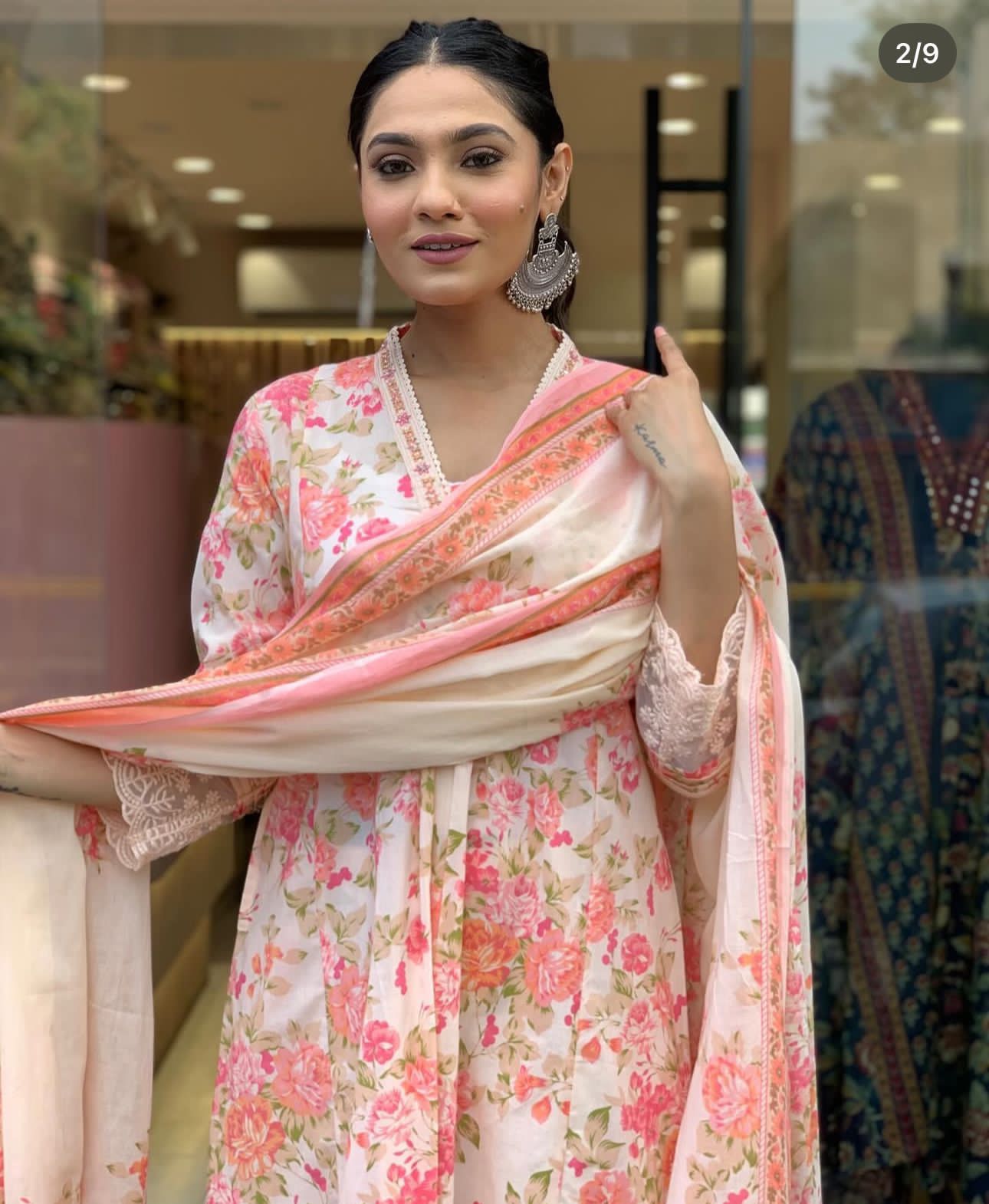 Blush Garden Embroidered Anarkali Kurta Set