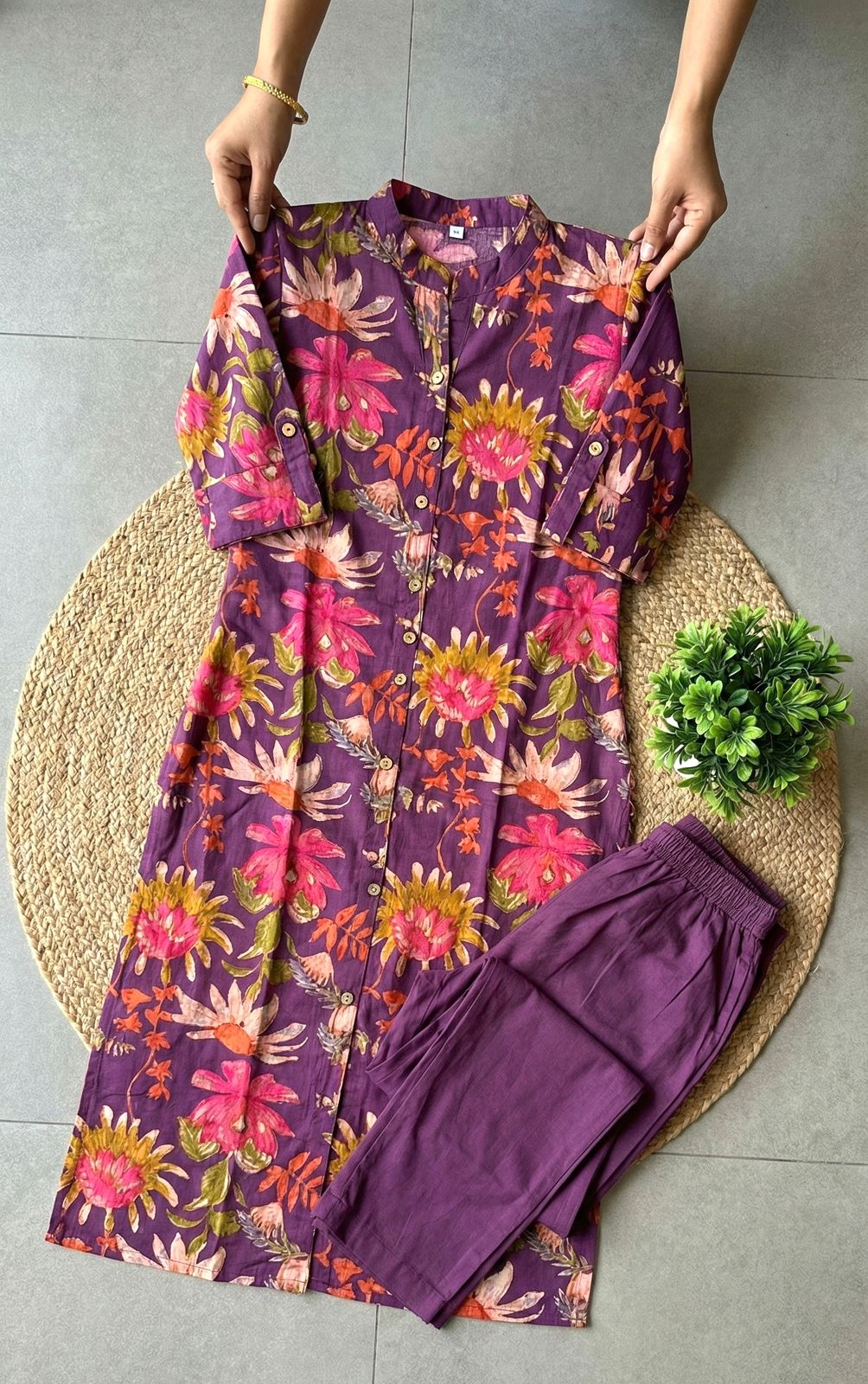 Pure Cotton Floral Co-Ord Set