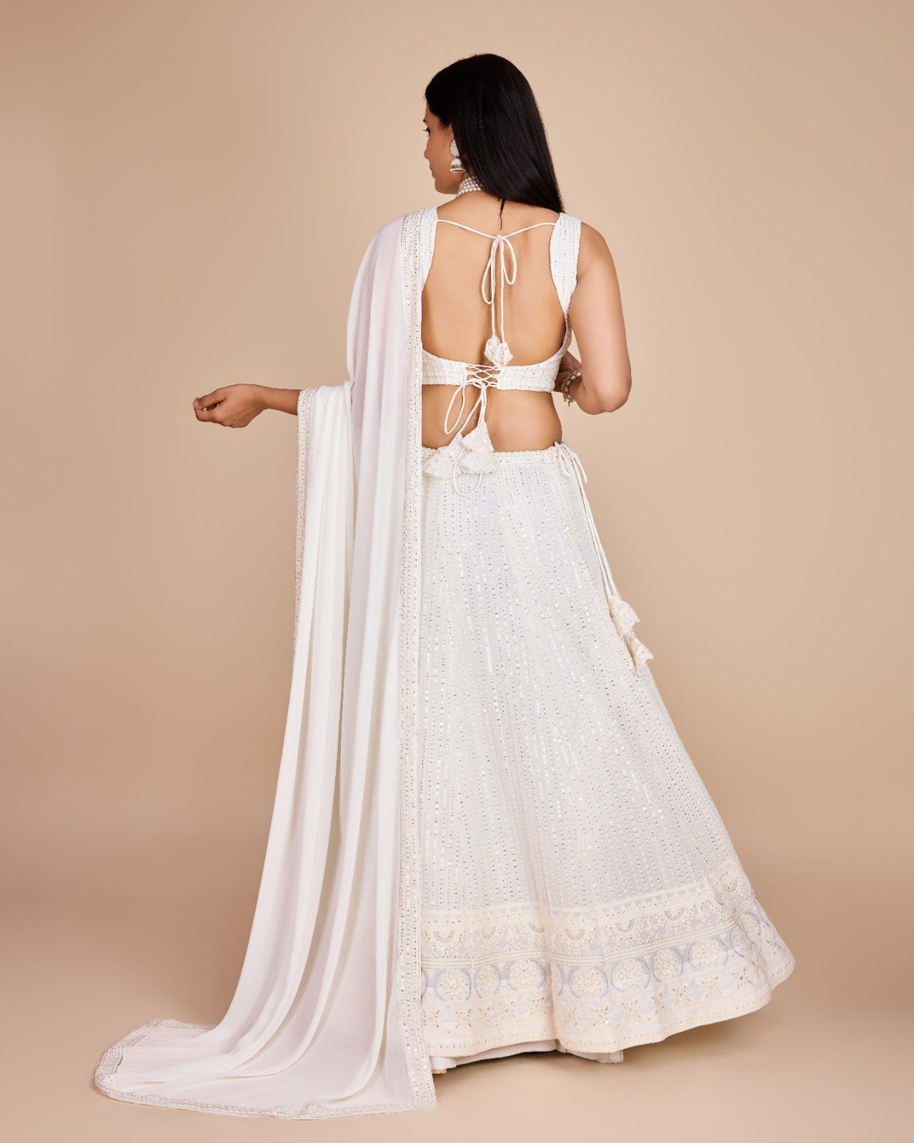Pearl Elegance White Lehenga Choli